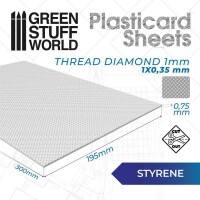GSW Plasticcart Sheet 1x0,35mm Diamanten 300x185x0,75mm (1) 