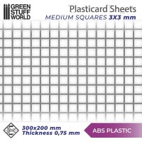 GSW Plasticcart Sheet Mittlere Quadrate 300x200x0,75mm (1)