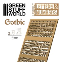 Buchstaben und Zahlen Gotisch 4mm 2