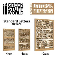 Buchstaben und Zahlen Standard 10mm 3