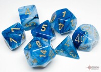 Phantom Teal/Gold RPG Dice Set gallery