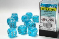 Luminary Sky/Silver 12x 16mm W6 Dice Set gallery