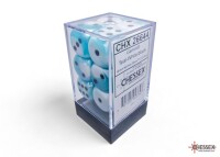 Gemini Teal White/Black 12x 16mm W6 Dice Set 2