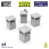 Mülleimer für Außenbereich Quadratisch Set (