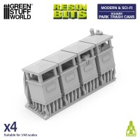Mülleimer für Außenbereich Quadratisch Set (