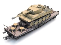 Artitec Tiger I Eisenbahntransport gelb H0 3