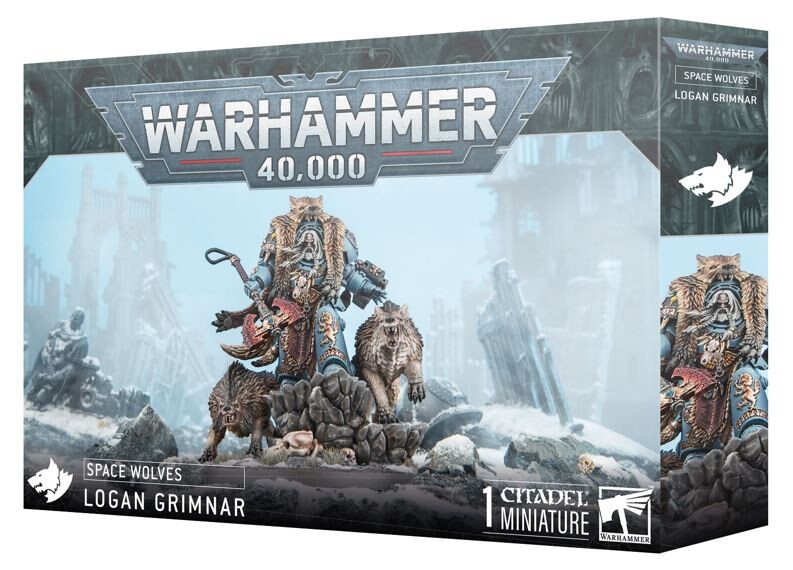 Games Workshop Unisex Multicolore Figurine Warhammer 40K - Space Wolves Logan Grimnar - Bild 3
