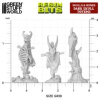 Unheimliche Totems mit Totenköpfen Set (8) 2