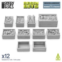 Holzkisten mit Lebensmitteln Set (12) 2