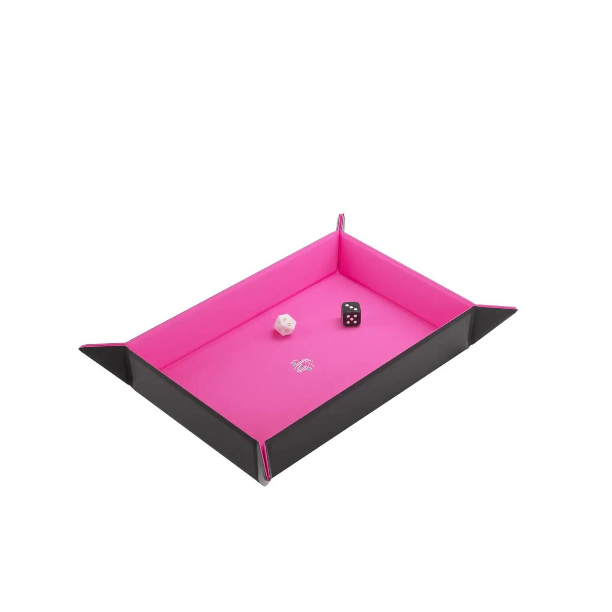Schwarz Gamegenic Magnetic Dice Tray Rectangular Black & Pink