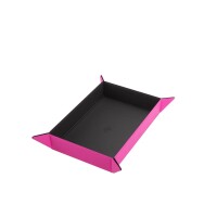 Gamegenic Magnetic Dice Tray Rectangular Black & Pink 2