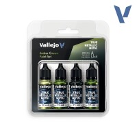 Vallejo True Metallic Metal Amber Green Paint Set (4) 2
