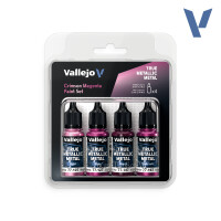 Vallejo True Metallic Metal Crimson Magenta Paint Set (4) 2