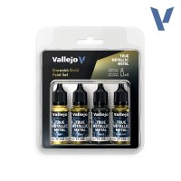 Vallejo True Metallic Metal Greenish Gold Paint Set (4) 2
