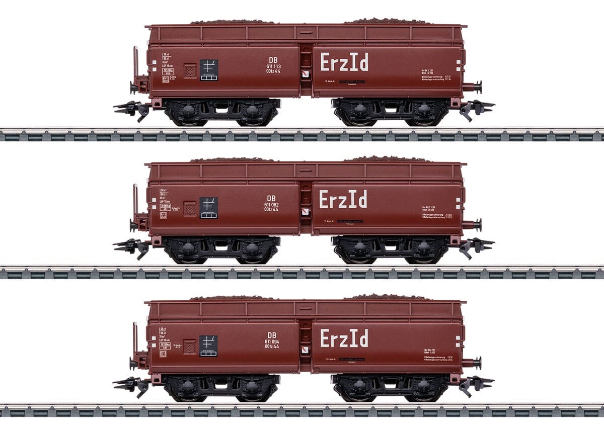 Märklin 46221, 3tlg. Set Erz Id Wagen mit Erzladung, DB, Neu & OVP, H0 AC - Image 6