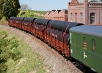 Märklin 46563 Rungenwagen-Set 1 mit Stahlröhren-Be