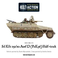 Sd.Kfz 251/10 ausf D (Pak 36) Half Track 28mm 4