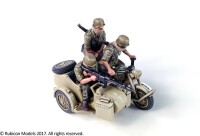 German Motorcycle R75 with Sidecar (DAK) 1/56 28mm 2