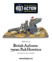 British Airborne 75mm Howitzer and Crew 28mm