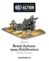 British Airborne 75mm Howitzer and Crew 28mm 2