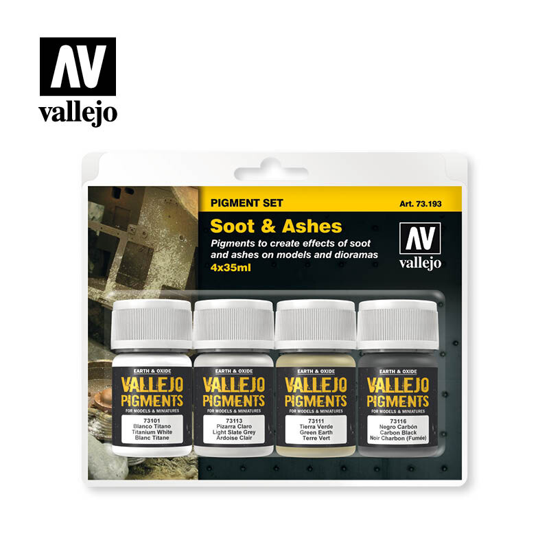Vallejo 73193 Pigment-Set Ruß und Asche 4 x 30 ml - Bild 6