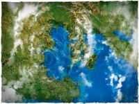 Deep Cut Studio Wargames Terrain Mat Orbital Earth 4x4 2