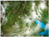Deep Cut Studio Wargames Terrain Mat Orbital Earth 4x4 3