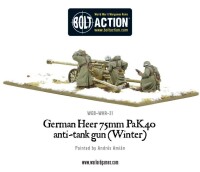 German Heer 75mm Pak 40 Anti-Tank Gun (Winter) 28mm 4