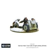 German Heer 7.5cm leIG 18 Light Artillery (Winter) 28mm 2