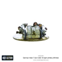 German Heer 7.5cm leIG 18 Light Artillery (Winter) 28mm 3
