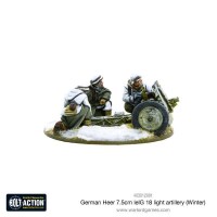 German Heer 7.5cm leIG 18 Light Artillery (Winter) 28mm 4