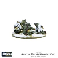German Heer 7.5cm leIG 18 Light Artillery (Winter) 28mm 5