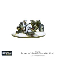 German Heer 7.5cm leIG 18 Light Artillery (Winter) 28mm 6
