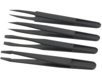 Kunststoff Pinzetten Set 4-tlg. schwarz gallery