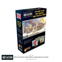 British 8th Army 25 pounder Light Artillery, Quad and...