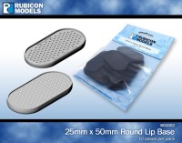 Rubicon Models 25mm x 50mm Round Edge Bases 1 Pack of 10...
