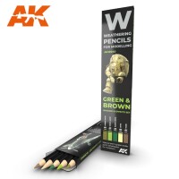 AK Interactive Weathering Pencils Green & Brown Shading 